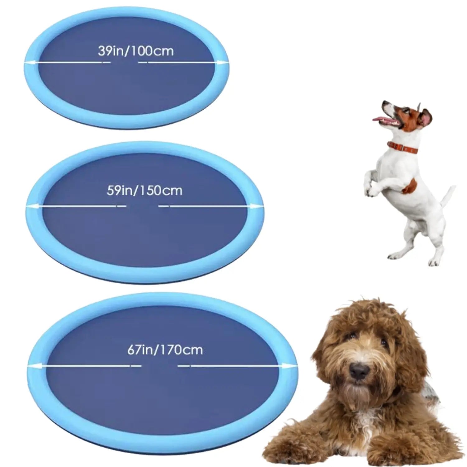 Afmetingen van de water spray mat